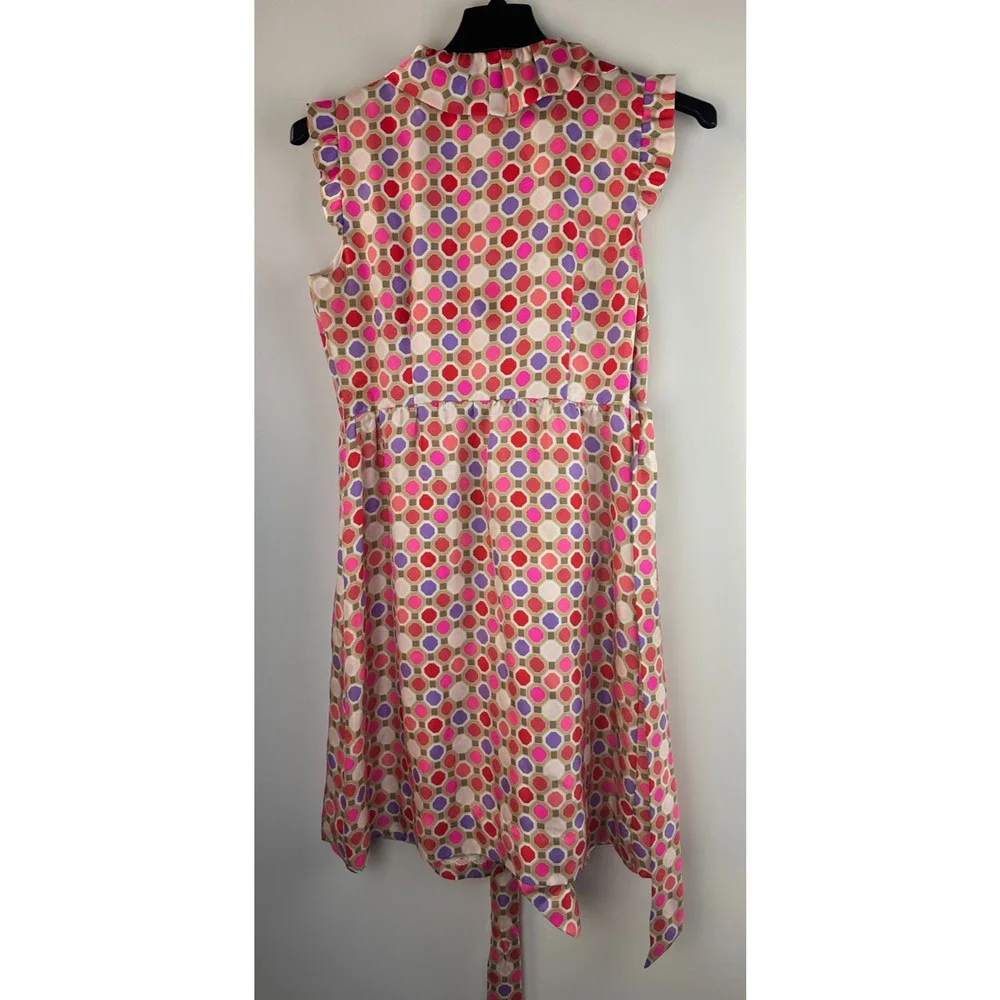 Kate Spade x Florence Broadhurst Aubrey Ruffle Wrap Dress 100% Silk Size 8 - Picture 11 of 16